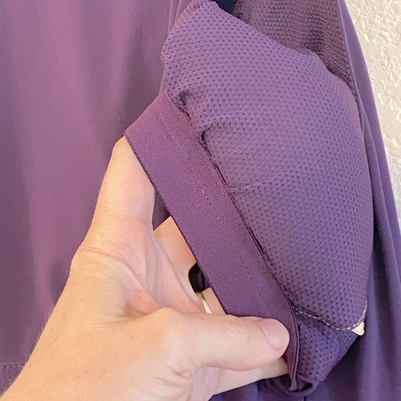 Athleta Women’s Midi Dress Size 14 Purple Spandex Stretch Voyager Day Halter - Picture 8 of 16